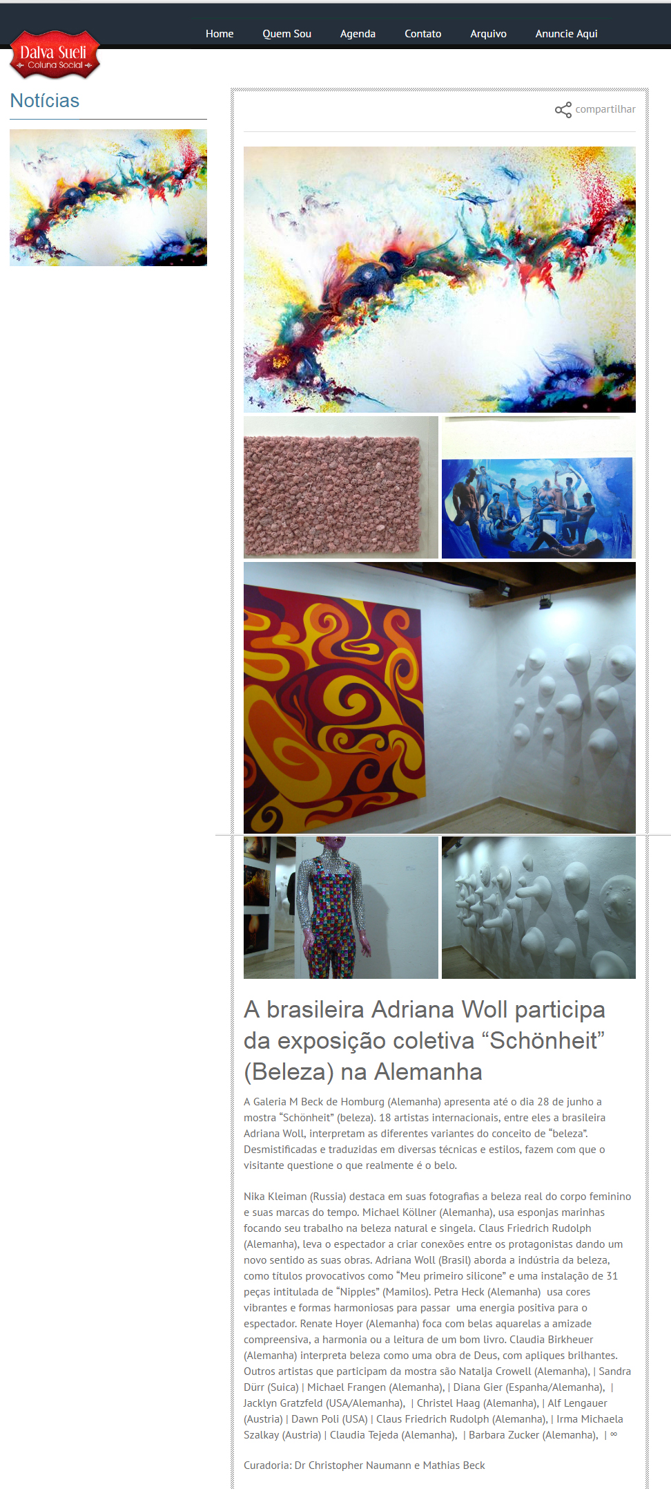 Dalva Sueli 15062016 Adriana Woll Schonheit Beleza exposicao Galerie M Beck Galeria Dr Chistopher Naumann Mathias Beck